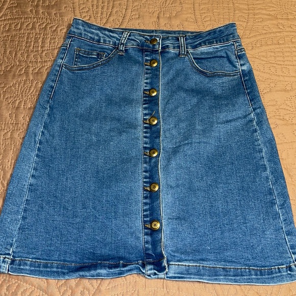 Button Up Denim Skirt - Like New! - Picture 1 of 4